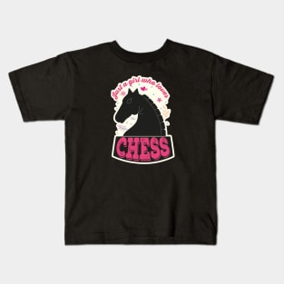 Just A Girl Who Loves Chess. Perfect Funny Chess Girls and Lovers Gift Idea, Retro Vintage Kids T-Shirt